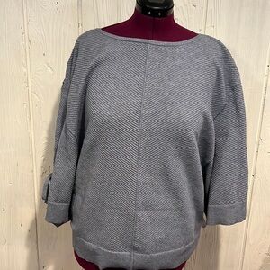 Zapella Bat Wing Gray Sweater with side arm ties Size 1X 16W